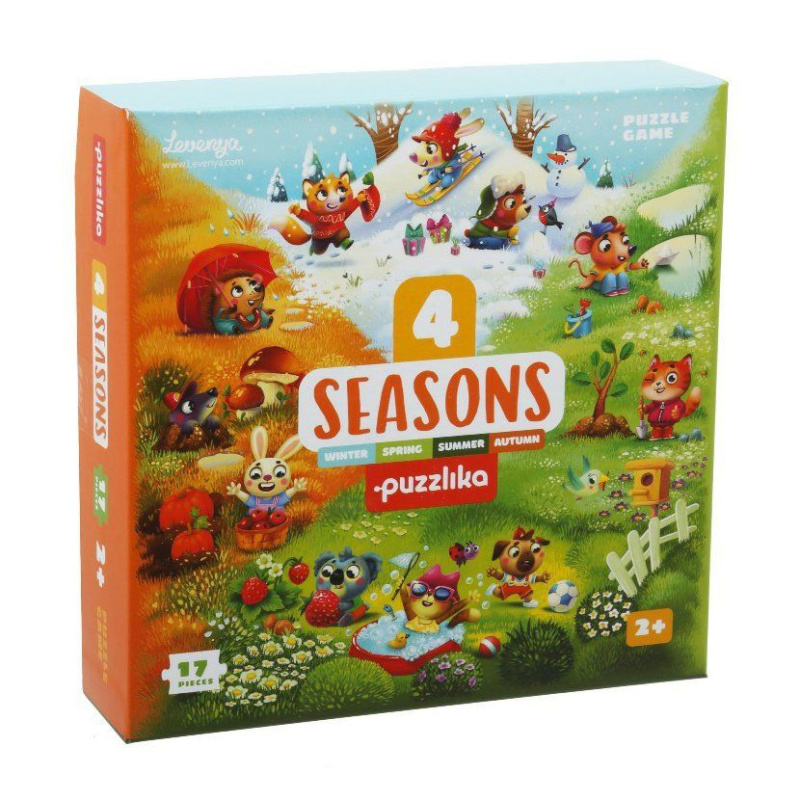 Puzzlika 15238 Čtyři roční doby - naučné puzzle 17 dílků