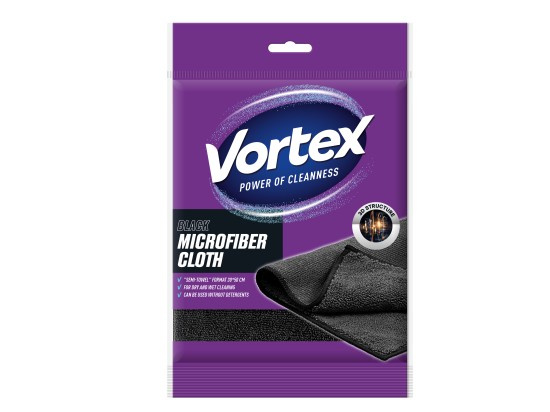 Vortex Hadřík z mikrovlákna Semi-Towel Black 1 ks