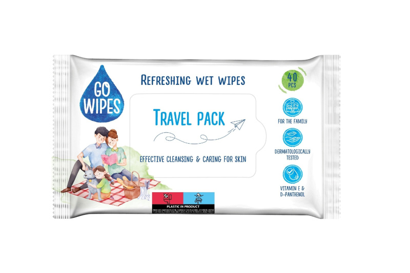 GoWipes Refreshing vlhčené čisticí ubrousky na ruce 40 ks