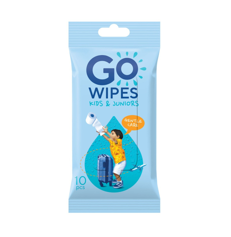 GoWipes For Kids & Juniors vlhčený toaletní papír 10 ks
