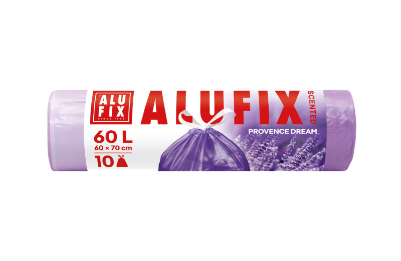 Alufix Pytle na odpadky se zatahovací páskou s vůní levandule, 60 l