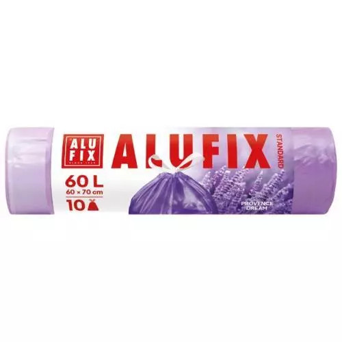 Alufix Pytle na odpadky se zatahovací páskou s vůní levandule, 60 l