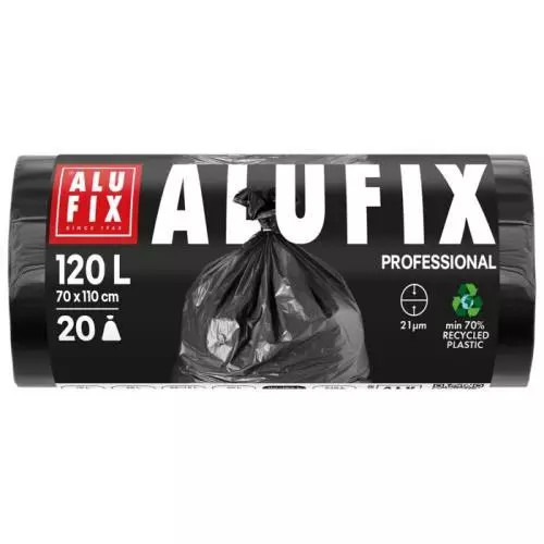 Alufix Pytle na odpad 120'l 70x110cm černé ldpe 21µm 20ks