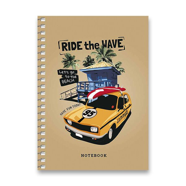 Kroužkový blok Shkolyaryk Holiday A6, čistý, 80 listů, mix motivů