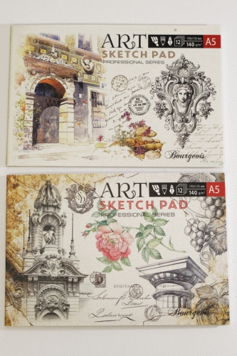 Umělecký blok pro sketch Fresh, lepený, formát A5, 12listů, 140g