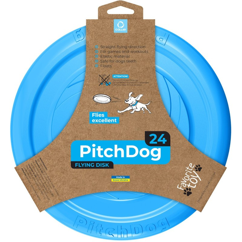 PITCHDOG Pěnový létající disk pro psy modrý 24 cm