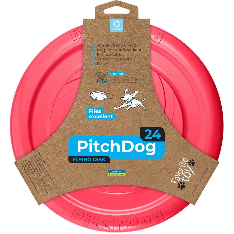 PITCHDOG Pěnový létající disk pro psy červený 24 cm