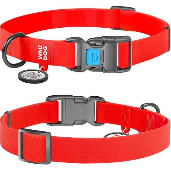 WAUDOG Waterproof Obojek pro psy červený 1 ks, Velikost: S