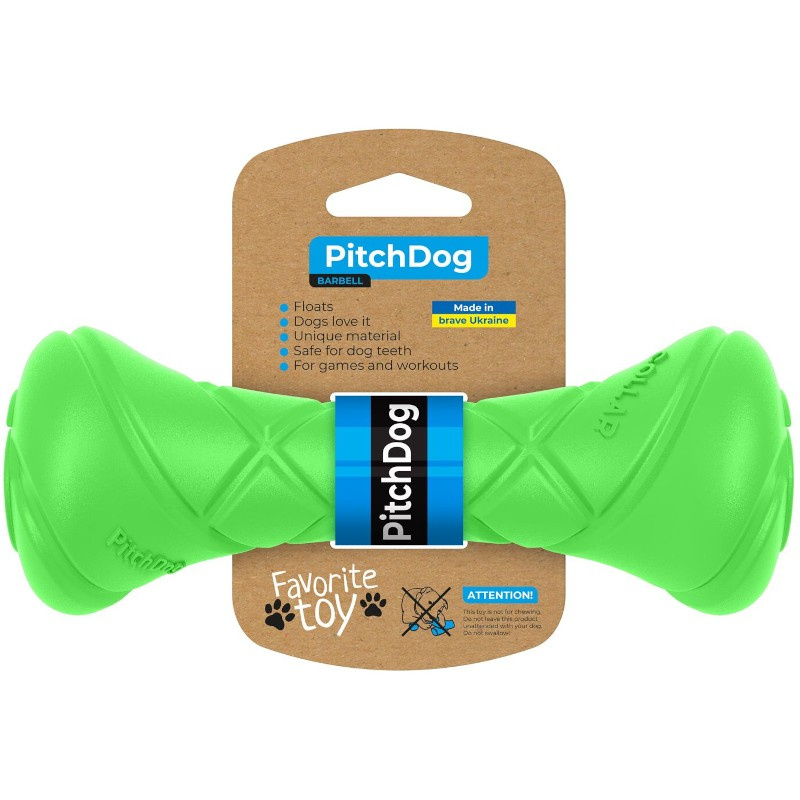 PITCHDOG Barbell pěnová činka pro psy zelená 1 ks