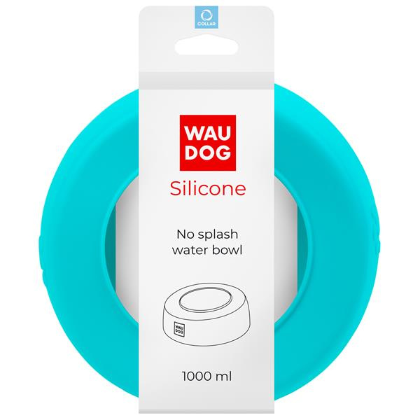 WAUDOG No splash Miska silikon modrá 1 ks, Objem (ml): 1000 ml