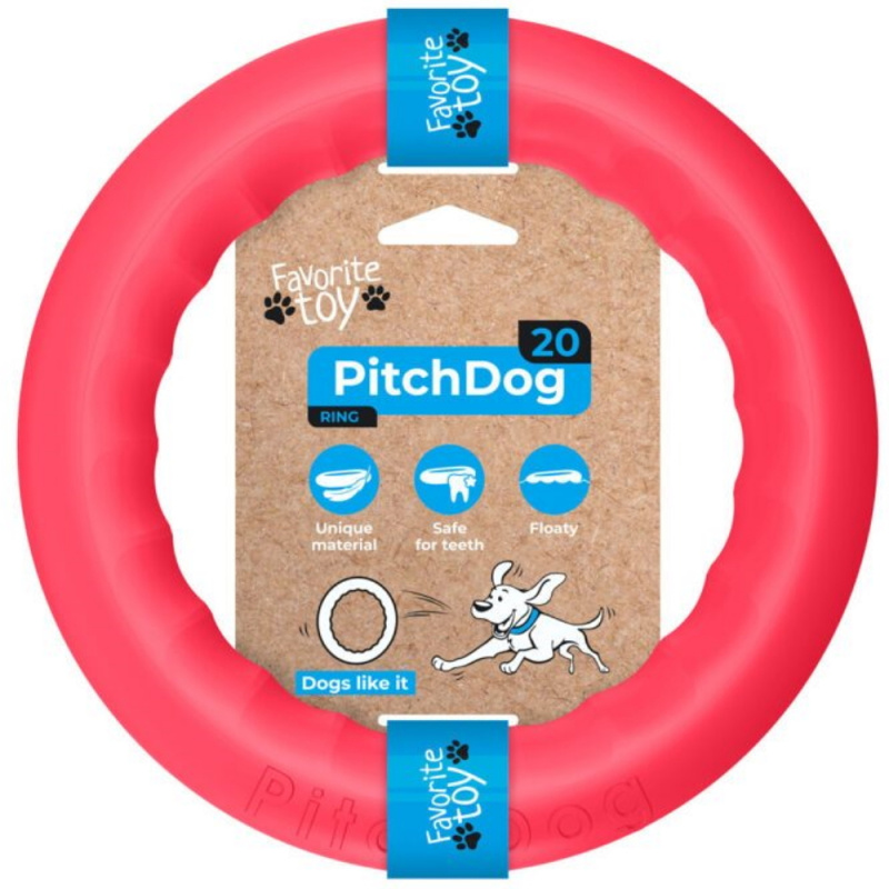 PITCHDOG Ring pěnový kruh pro psy červený, Velikost: 17