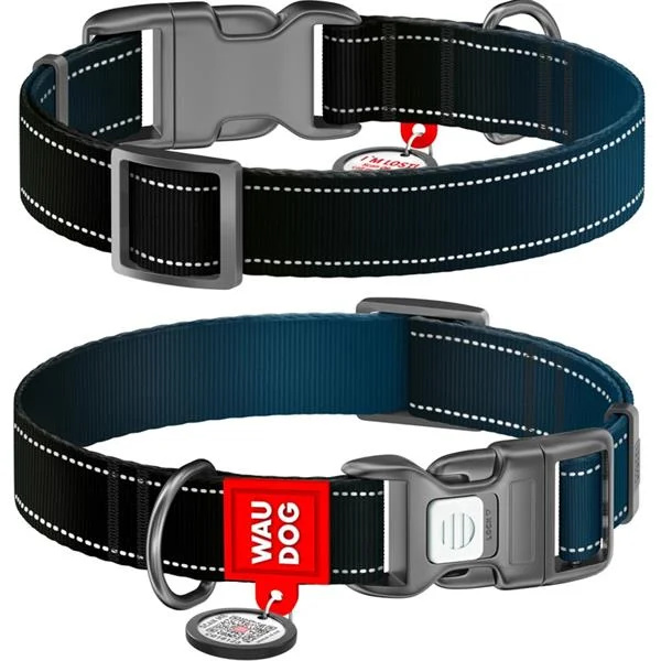 Obojek nylon WAUDOG Mono 1,5x25-35cm černý