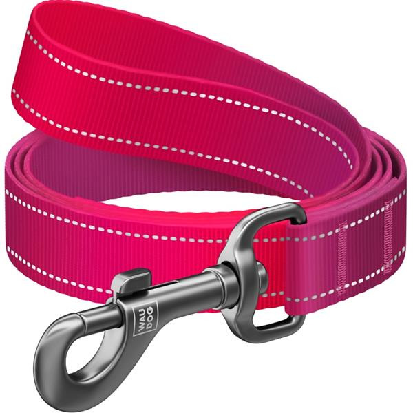 Vodítko nylon WAUDOG Mono 2,5x200cm růžové