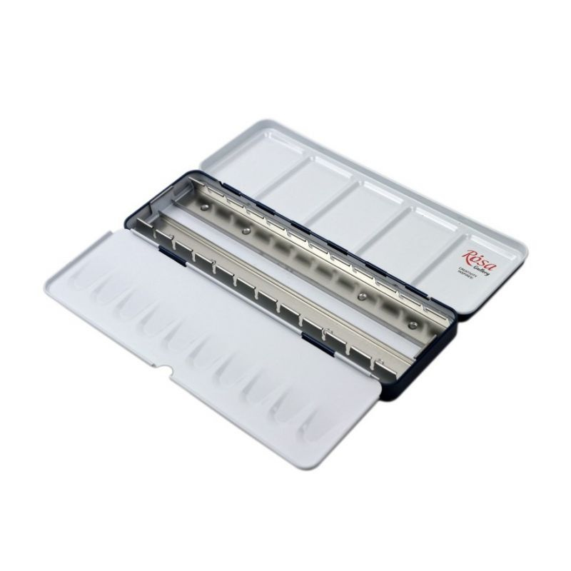 Kovová krabička pro akvarely Rosa 14 ks prázdná