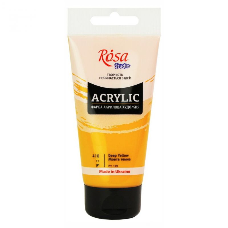 Akrylová barva Rosa Studio tmavě žlutá 75ml