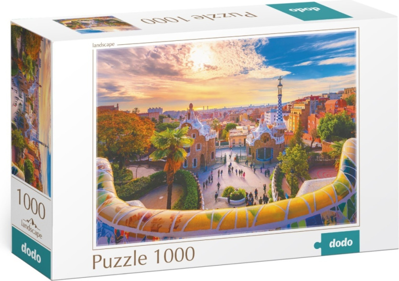 Park Güell v Barceloně (1000 dílků) - puzzle z kategorie Umělecké