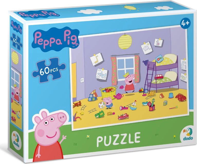 DODO Prasátko Peppa Hrátky v pokojíčku 60 dílků
