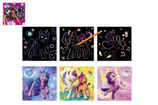 Škrabací obrázek barevný My little Pony 3ks Bonaparte