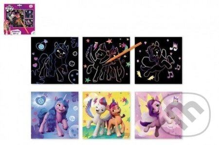 Škrabací obrázek barevný My little Pony 3ks Bonaparte