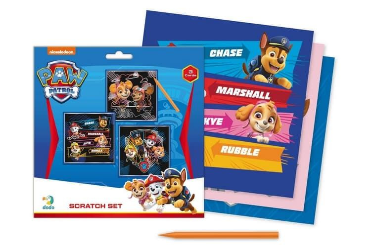 Škrábací obrázek 3 ks barevný Paw Patrol 20 x 20 cm