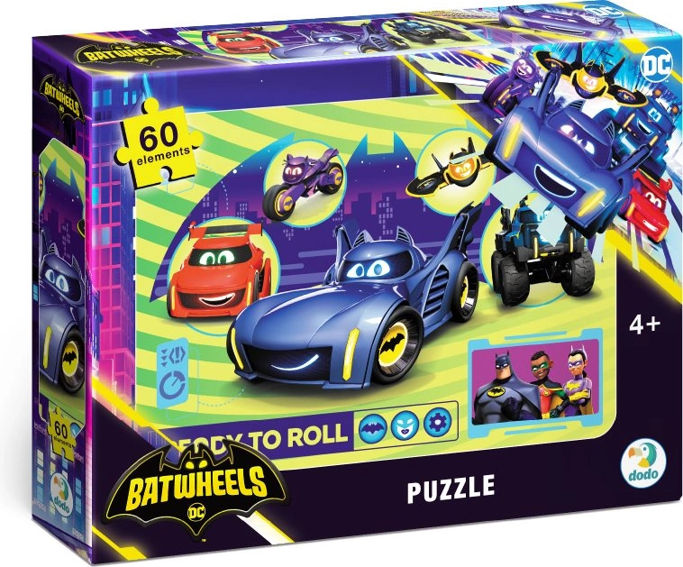 DODO Puzzle Batwheels: Zábavná jízda 60 dílků