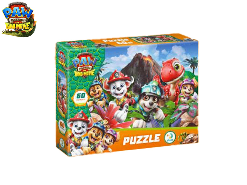 Puzzle Paw Patrol Tlapková patrola: Dino film, 60 dílků (32 × 23 cm)
