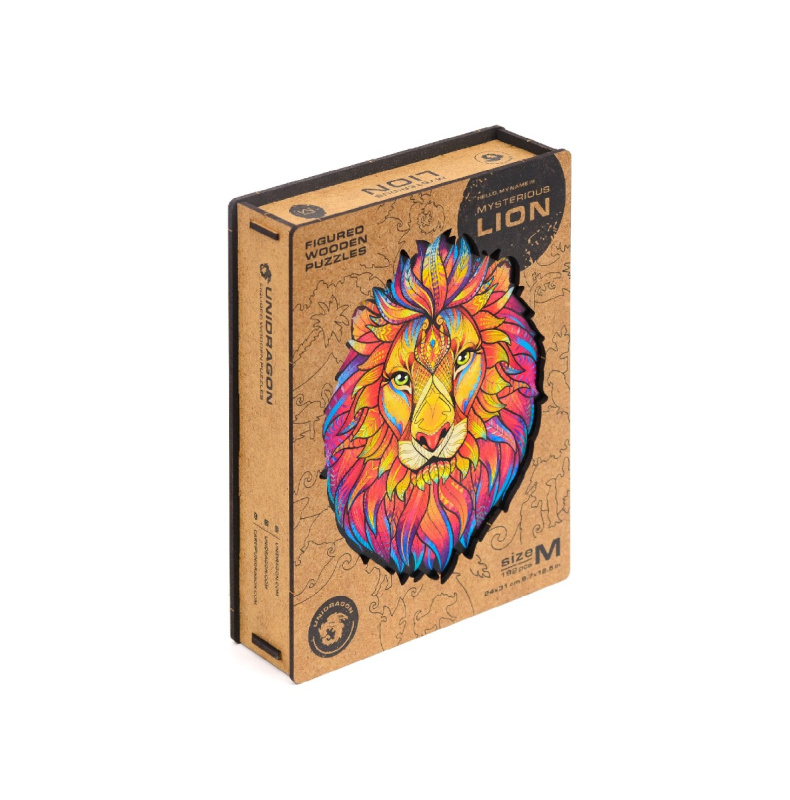 UNIDRAGON dřevěné puzzle - Lev, velikost KS - hra z kategorie Zvířata