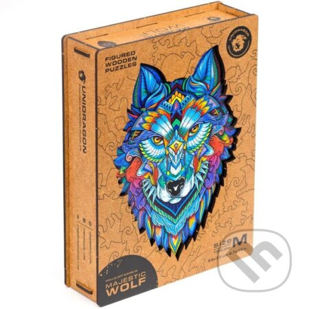 Vlk, velikost M (25x33cm) (UNIDRAGON dřevěné puzzle)