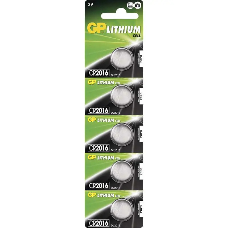 Baterie GP CR2016, 3 V /80 mAh, 5 ks