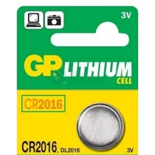 Baterie GP CR2016, 3 V /80 mAh, 5 ks