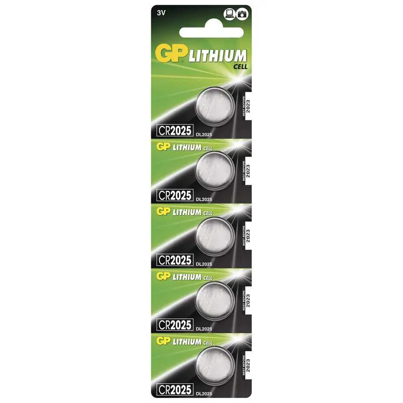 Baterie GP CR2025, 3 V /150 mAh, 5 ks