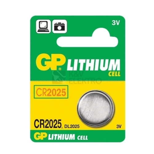 Baterie GP CR2025, 3 V /150 mAh, 5 ks