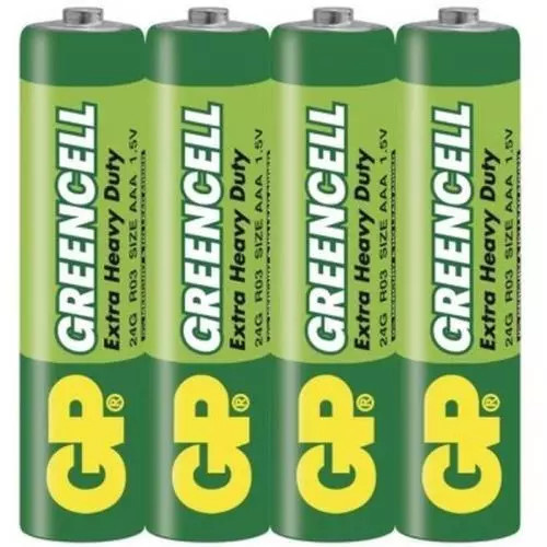 Baterie GP GREENCELL R03, typ AAA, 1,5 V,  4 ks