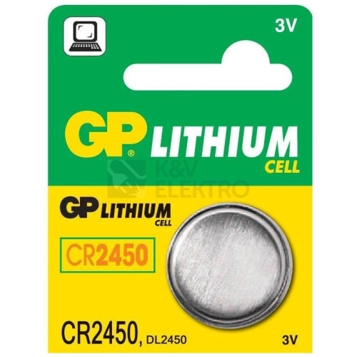 Baterie GP CR2450, 3 V /610 mAh, 5 ks