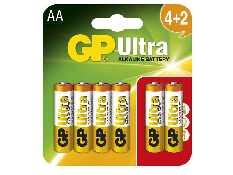 GP Ultra AA tužkové baterie 4+2 kusy sada