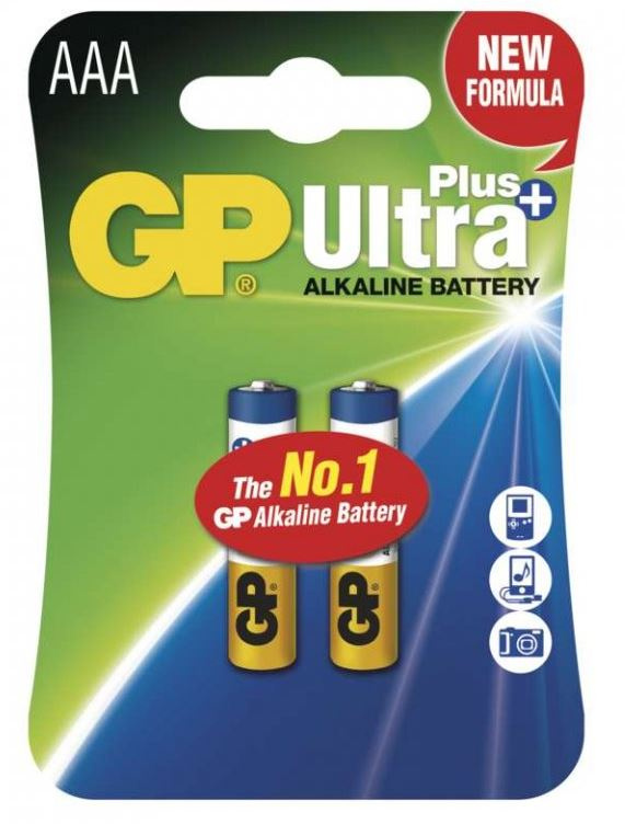 Baterie GP Ultra Plus Alkaline AAA 1,5 V 2 ks