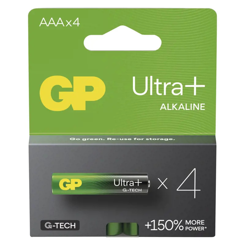 Baterie GP Ultra Plus Alkaline AAA 4 ks