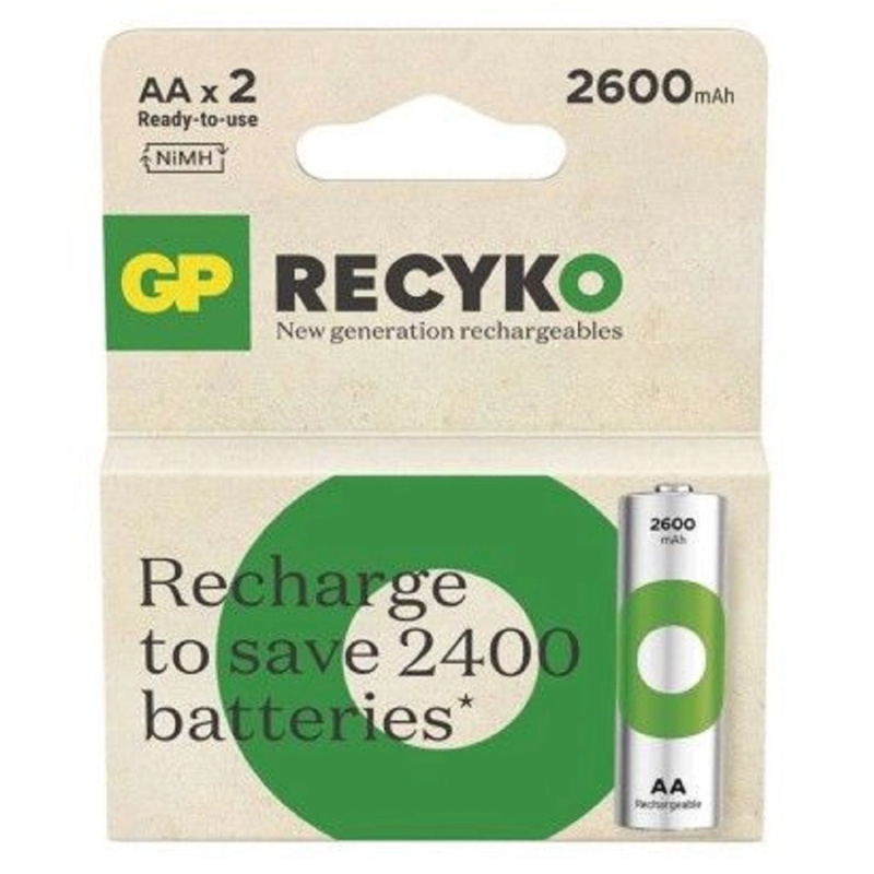 Nabíjecí baterie GP ReCyko 2600 - AA, HR6, 2 600 mAh, 2 ks