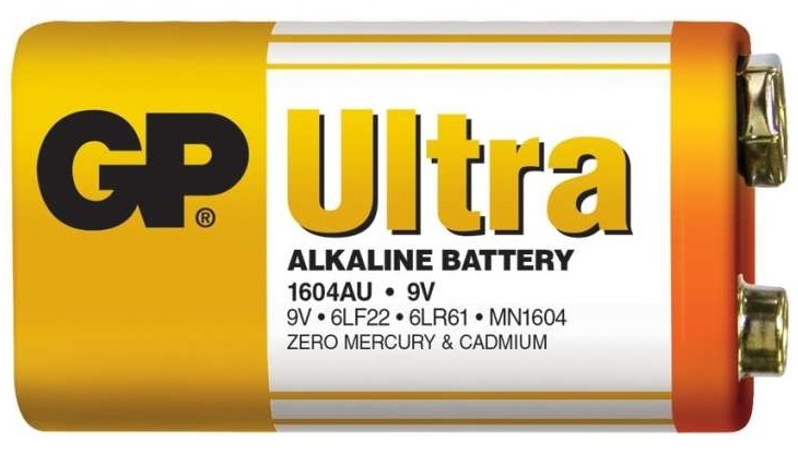 Alkalická baterie GP Ultra - 9V, 6LF22, 1 ks