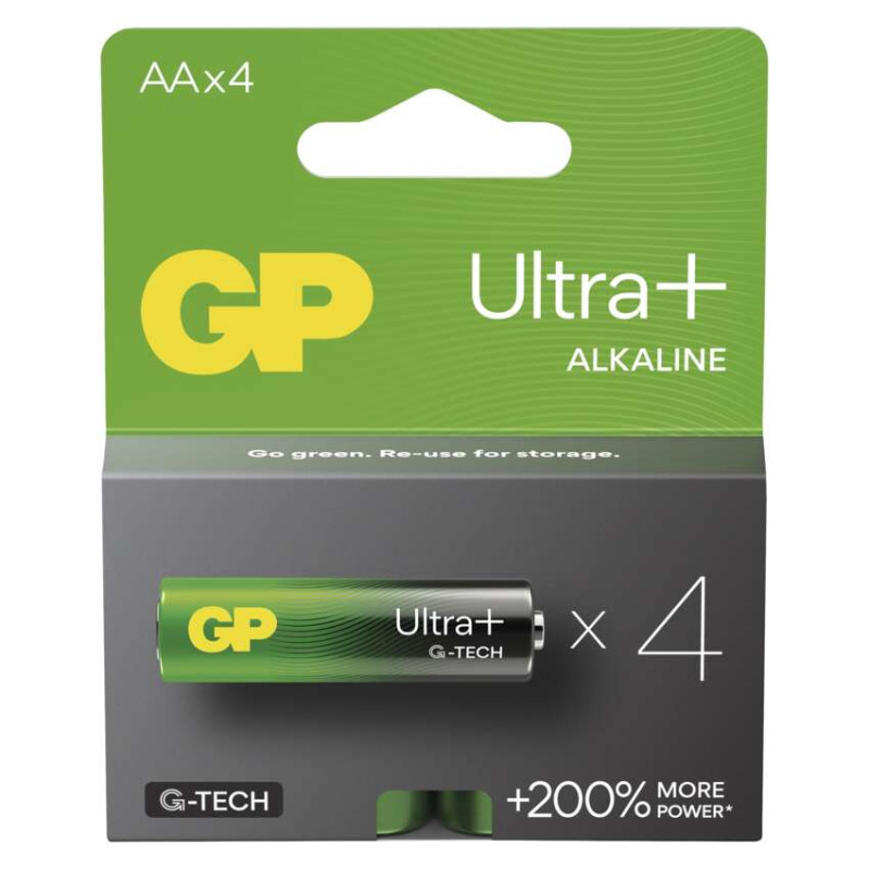Baterie alkalická GP ULTRA B03214 PLUS AA (LR6) 4PP