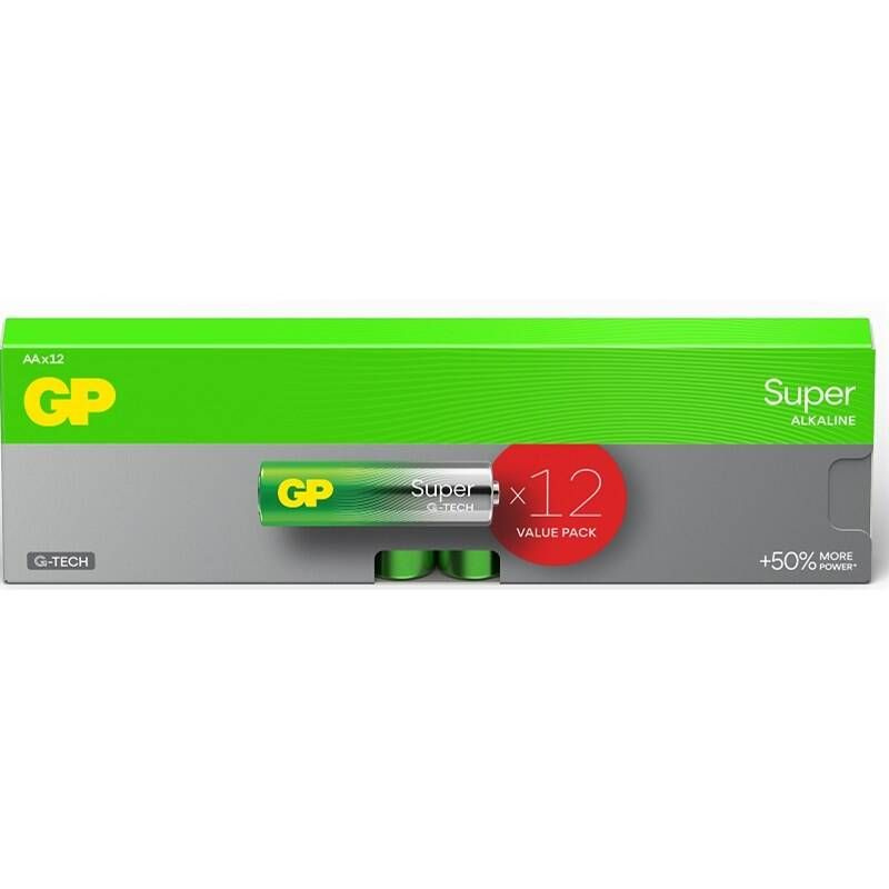 GP Batteries Alkalická baterie GP Super AA (LR6), 12ks