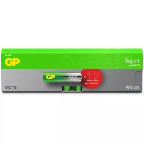 GP Batteries Alkalická baterie GP Super AA (LR6), 12ks