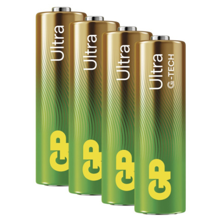 Alkalické baterie GP Ultra - AA, LR6, 1,5V, 4 ks