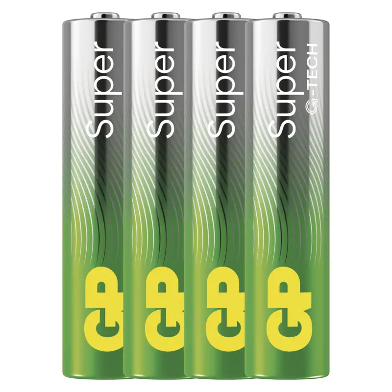 GP Alkalická baterie Super AAA (LR03), 4 ks