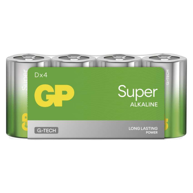 Baterie alkalická GP SUPER B01404 D (LR20) 4SH