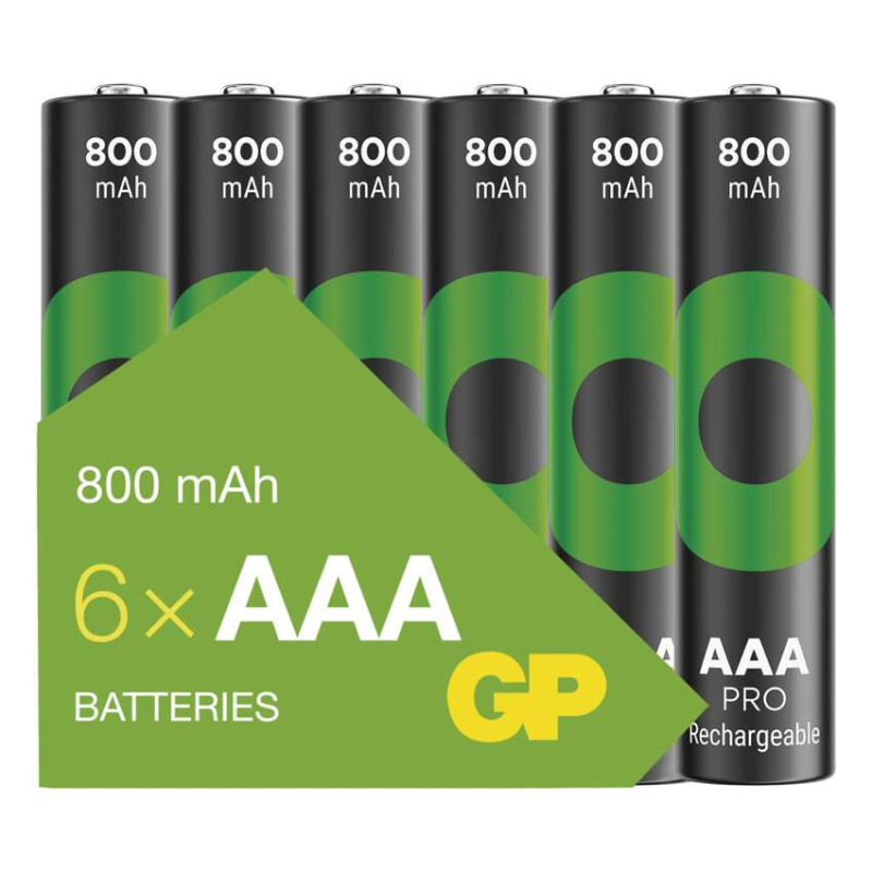 Nabíjecí baterie GP ReCyko Pro Professional - AAA, HR03, 800 mAh, 6 ks