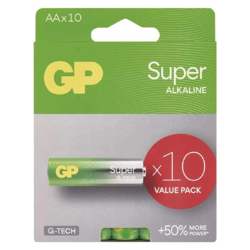 Alkalické baterie GP Super - AA, LR6, 1,5V, 10 ks