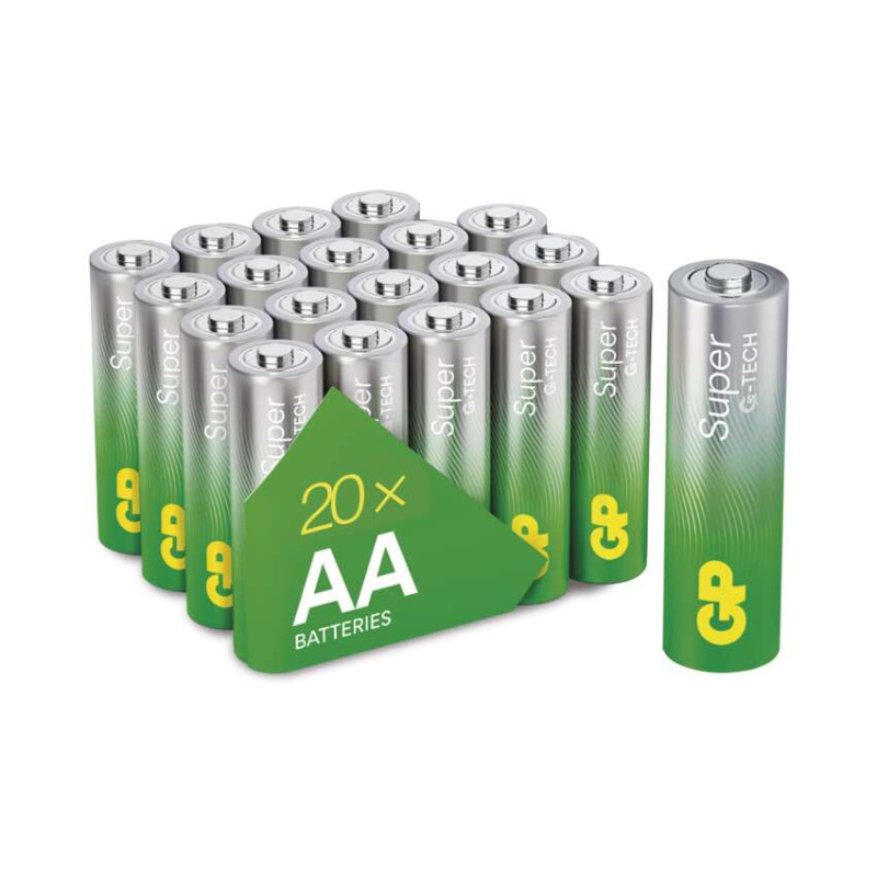 Baterie alkalická GP SUPER B0120L AA (LR6) 20SH