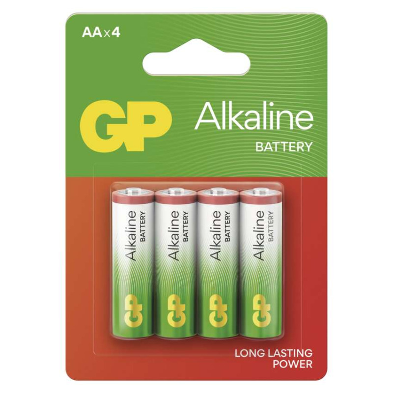 Baterie alkalická GP B04214 ALKALINE AA (LR6) 4BL
