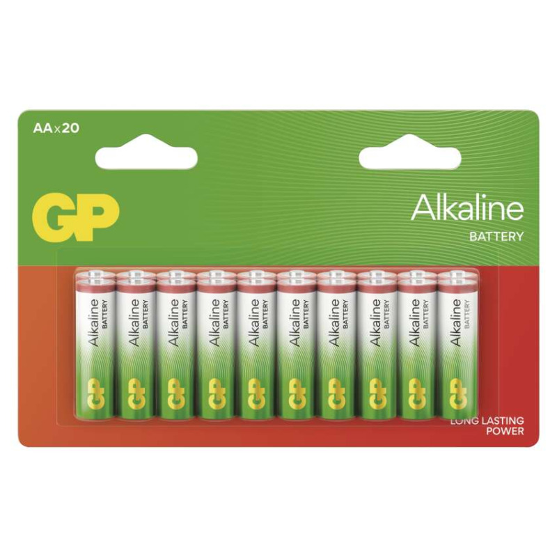 Baterie alkalická GP B0422L ALKALINE AA (LR6) 20BL